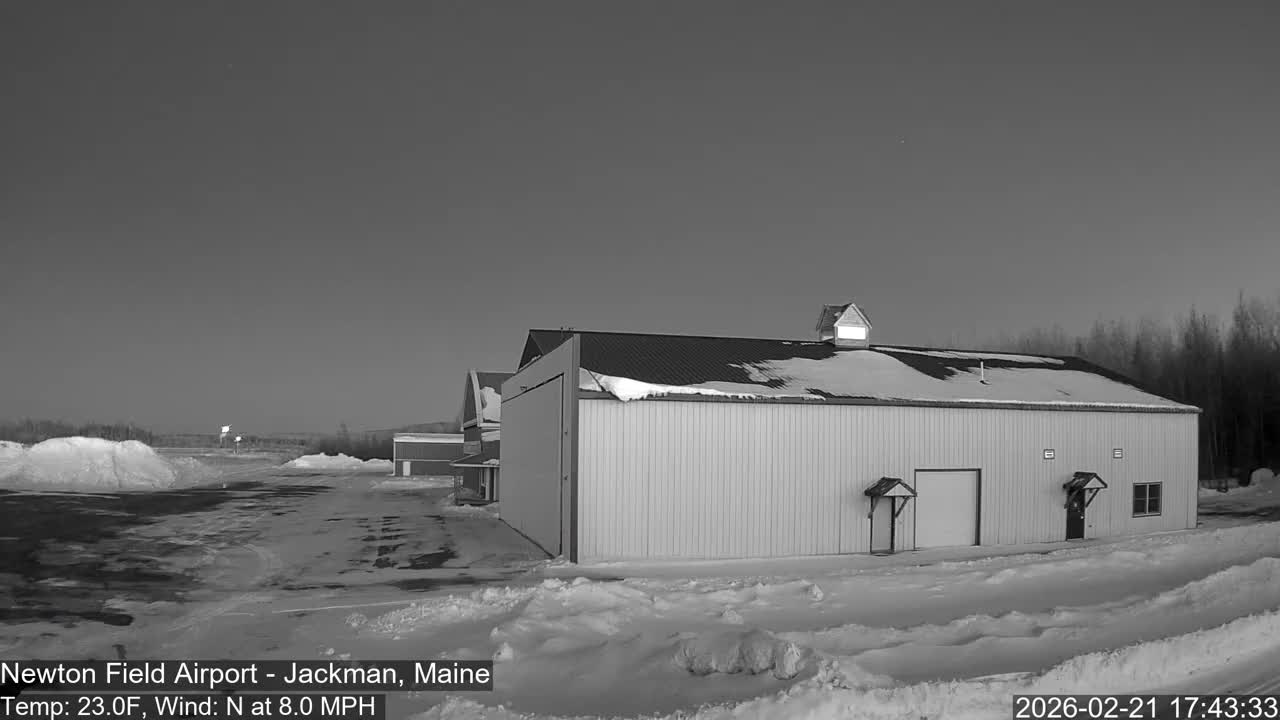Jackman, Newton Field Airport towards East Live Cam 59B - Jackman, Somerset, Maine, USA