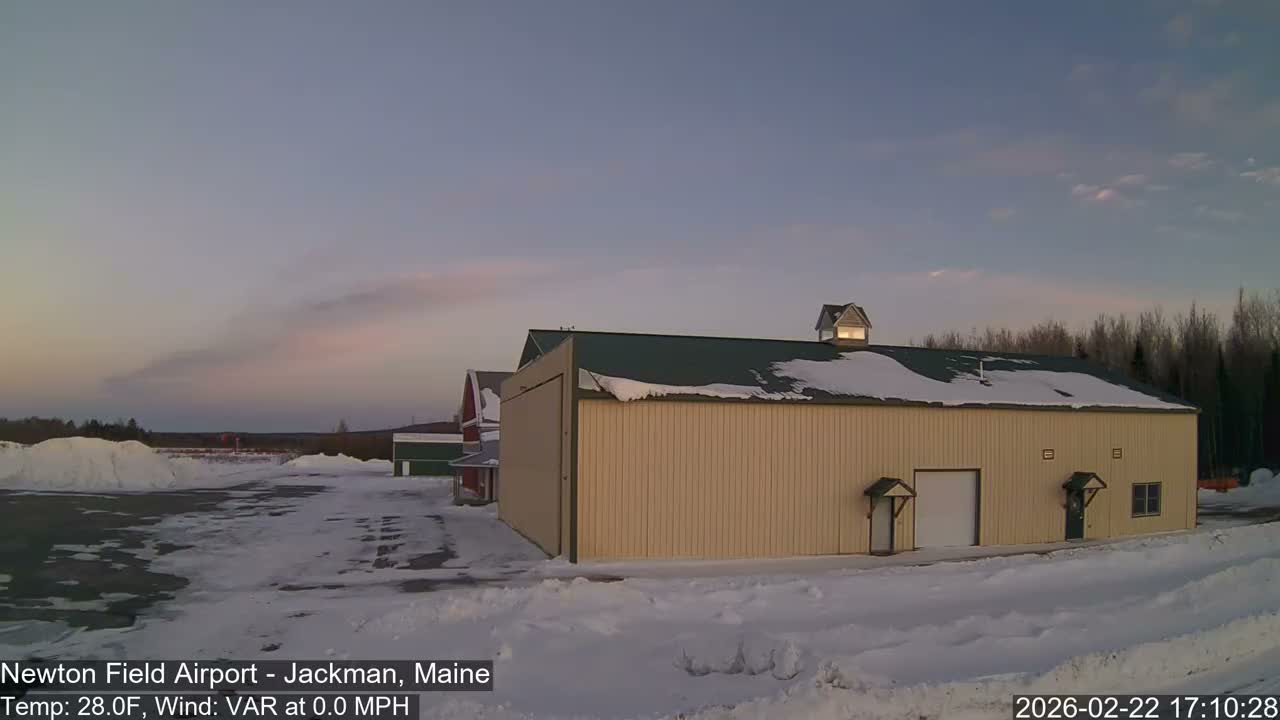 Jackman, Newton Field Airport towards East Live Cam 59B - Jackman, Somerset, Maine, USA