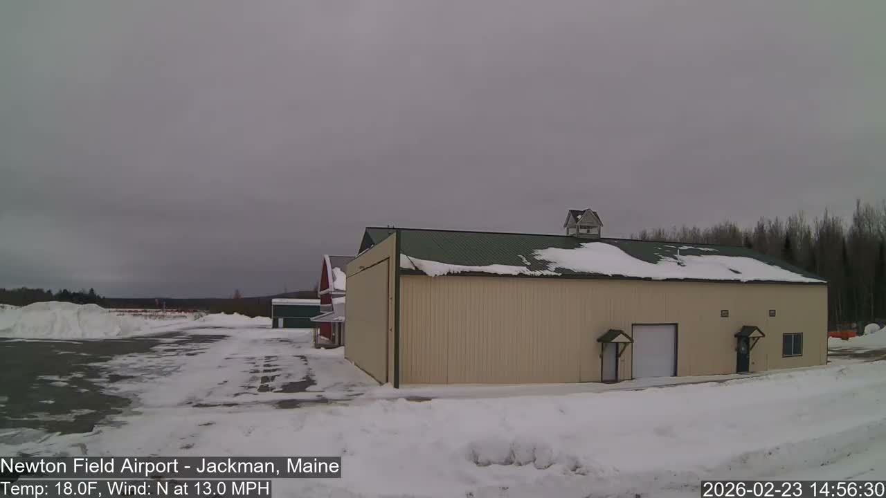 Jackman, Newton Field Airport towards East Live Cam 59B - Jackman, Somerset, Maine, USA