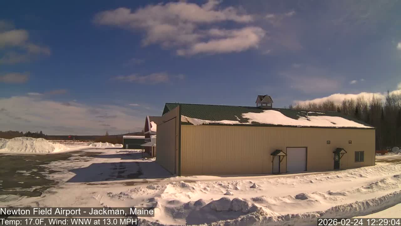 Jackman, Newton Field Airport towards East Live Cam 59B - Jackman, Somerset, Maine, USA