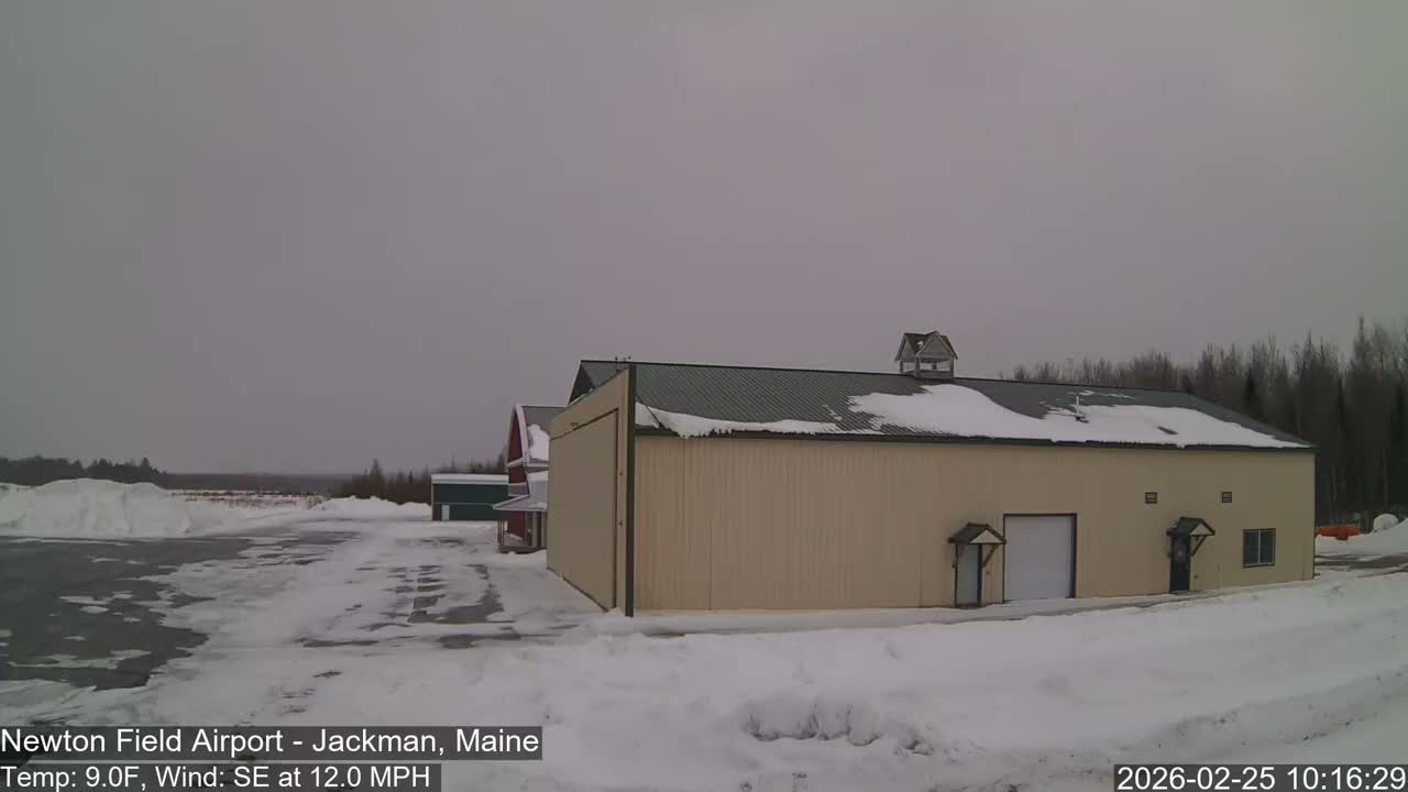 Jackman, Newton Field Airport towards East Live Cam 59B - Jackman, Somerset, Maine, USA