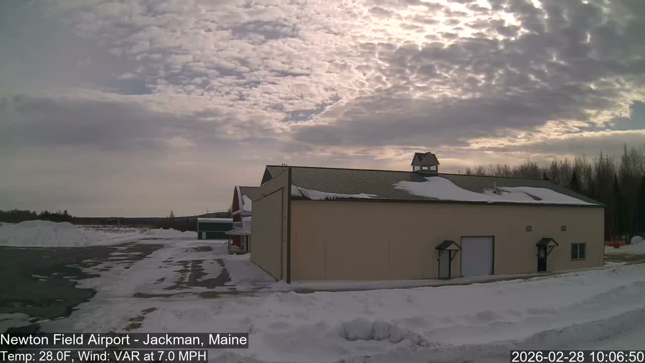 Jackman, Newton Field Airport towards East Live Cam 59B - Jackman, Somerset, Maine, USA