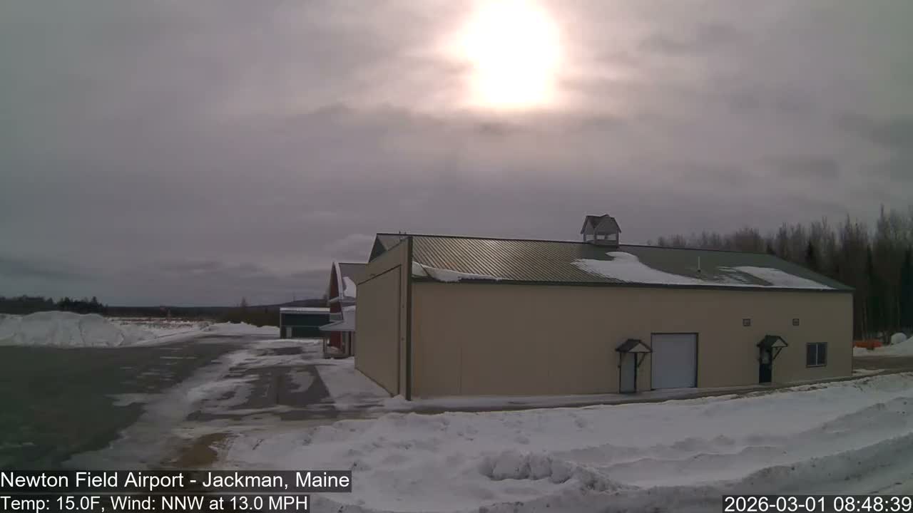 Jackman, Newton Field Airport towards East Live Cam 59B - Jackman, Somerset, Maine, USA