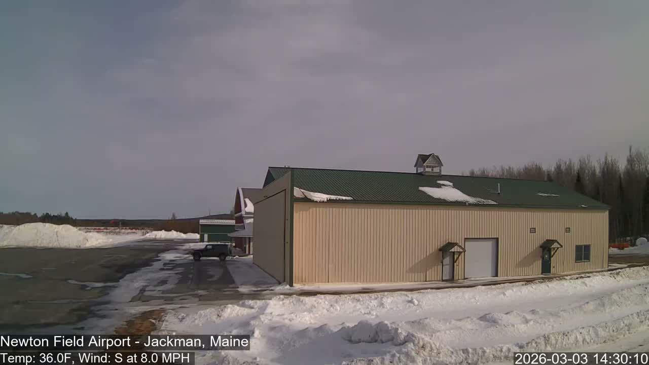 Jackman, Newton Field Airport towards East Live Cam 59B - Jackman, Somerset, Maine, USA