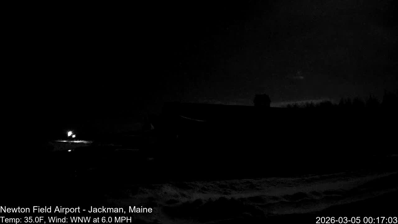 Jackman, Newton Field Airport towards East Live Cam 59B - Jackman, Somerset, Maine, USA