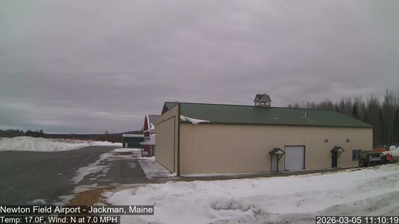 Jackman, Newton Field Airport towards East Live Cam 59B - Jackman, Somerset, Maine, USA