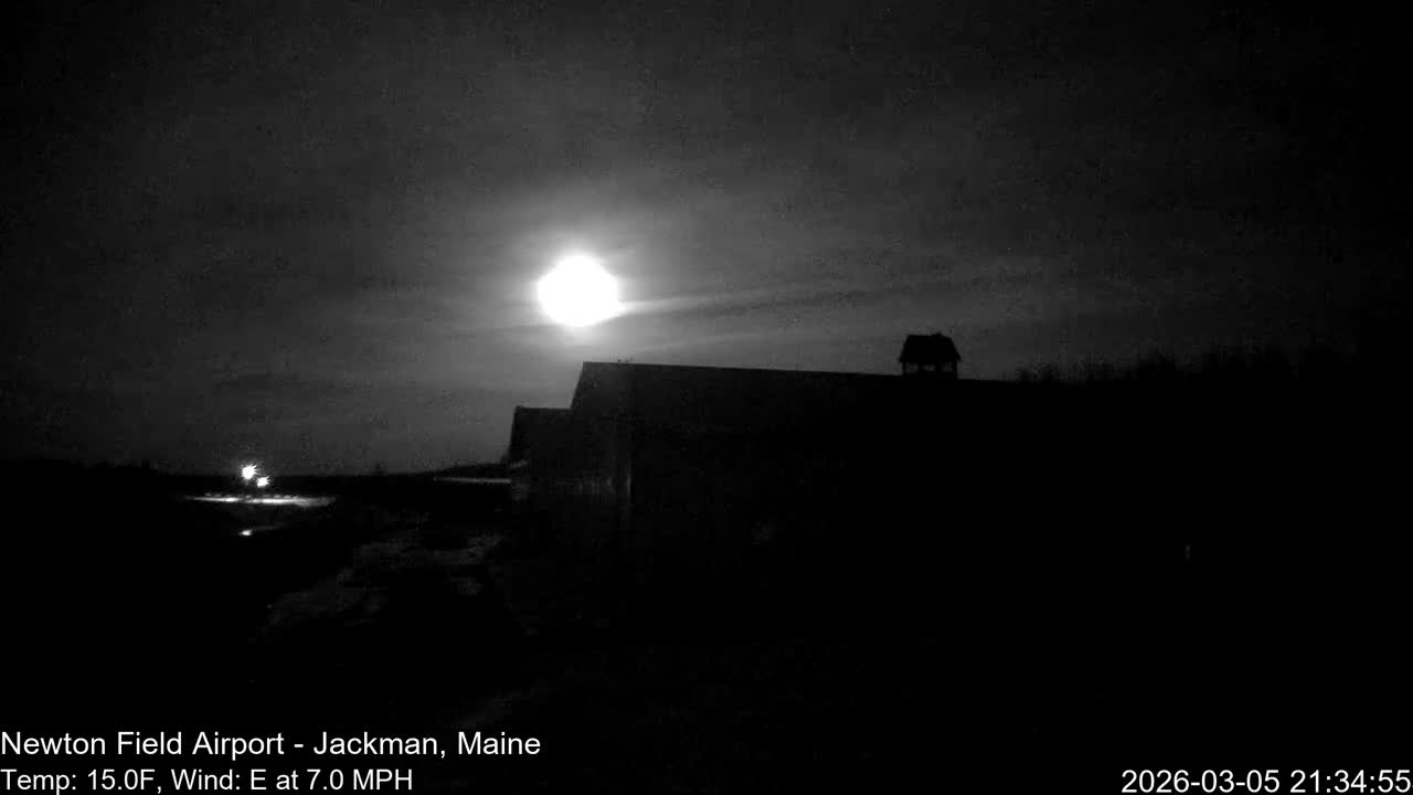 Jackman, Newton Field Airport towards East Live Cam 59B - Jackman, Somerset, Maine, USA