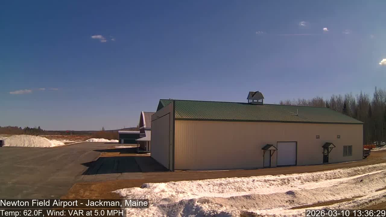 Jackman, Newton Field Airport towards East Live Cam 59B - Jackman, Somerset, Maine, USA