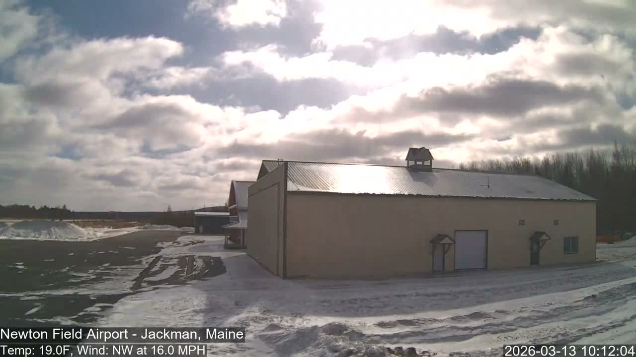 Jackman, Newton Field Airport towards East Live Cam 59B - Jackman, Somerset, Maine, USA