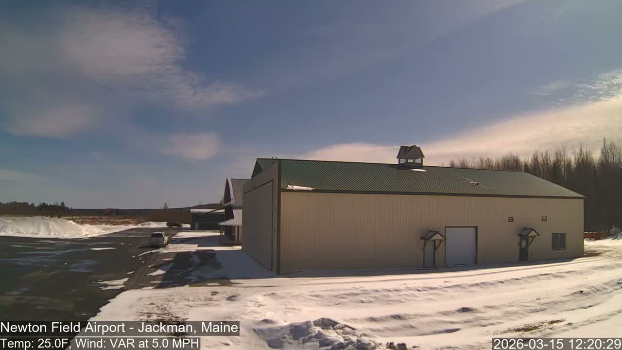 Jackman, Newton Field Airport towards East Live Cam 59B - Jackman, Somerset, Maine, USA