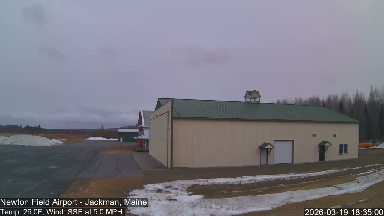 Jackman, Newton Field Airport towards East Live Cam 59B - Jackman, Somerset, Maine, USA