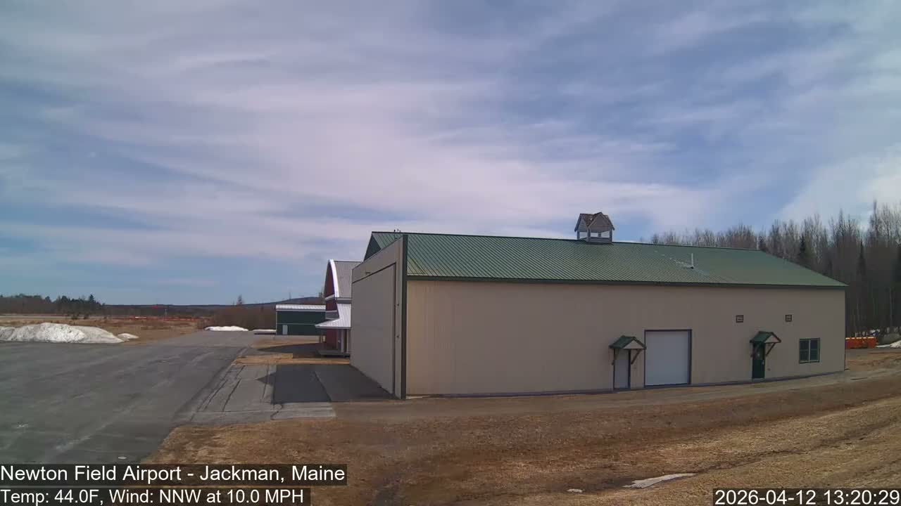 Jackman, Newton Field Airport towards East Live Cam 59B - Jackman, Somerset, Maine, USA
