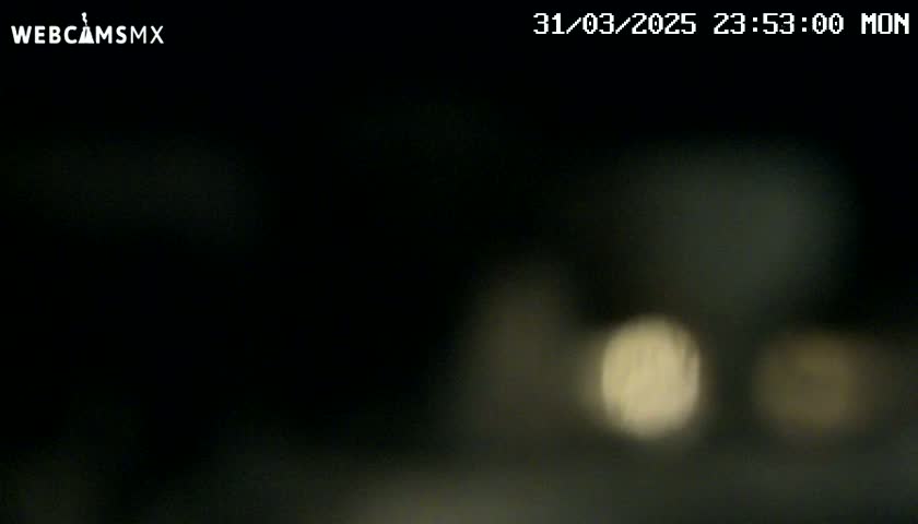 A blurry, dark image shows out-of-focus lights at night.