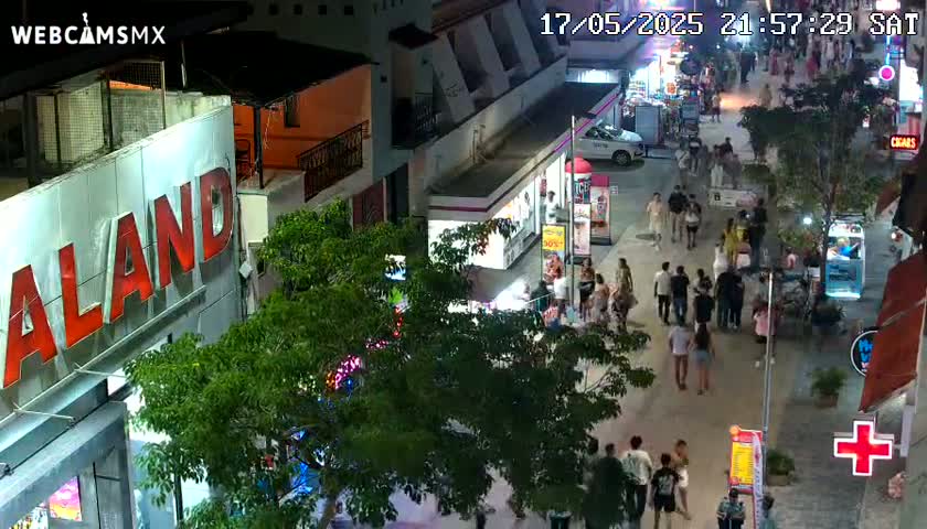 Playa del Carmen Avenue Quinta Avenida Live Cam - Solidaridad, Quintana Roo, Mexico