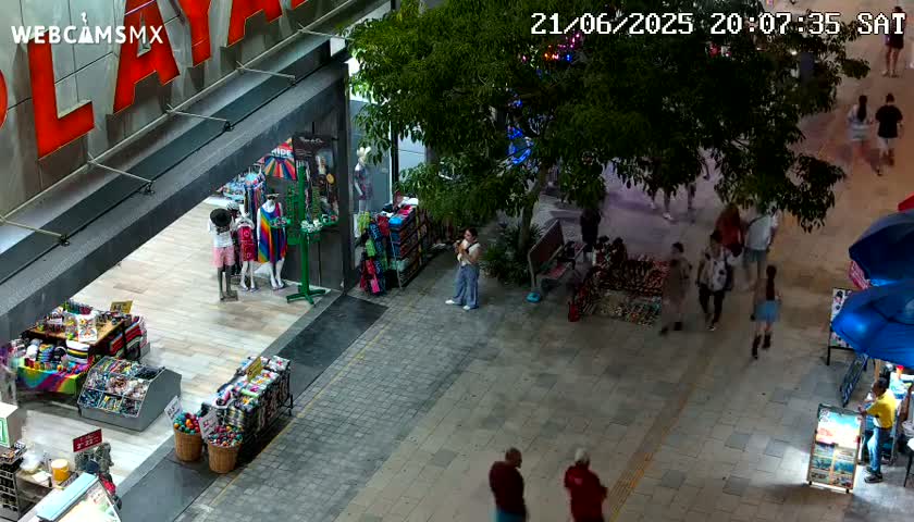 Playa del Carmen Avenue Quinta Avenida Live Cam - Solidaridad, Quintana Roo, Mexico