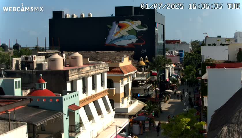 Playa del Carmen Avenue Quinta Avenida Live Cam - Solidaridad, Quintana Roo, Mexico