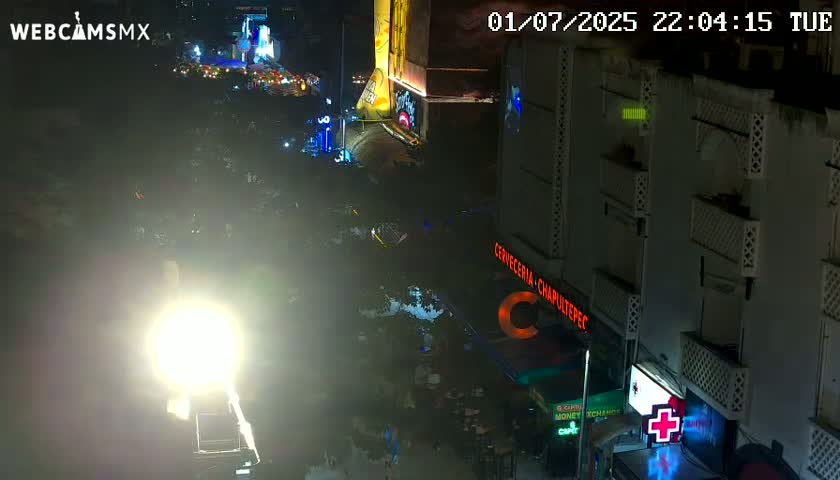 Playa del Carmen Avenue Quinta Avenida Live Cam - Solidaridad, Quintana Roo, Mexico