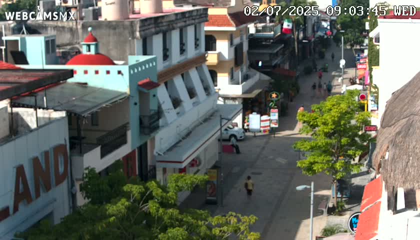 Playa del Carmen Avenue Quinta Avenida Live Cam - Solidaridad, Quintana Roo, Mexico