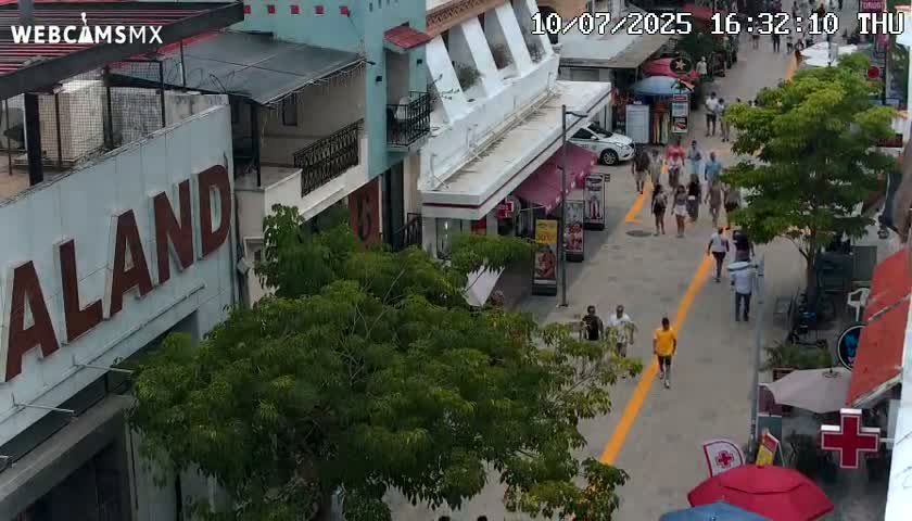 Playa del Carmen Avenue Quinta Avenida Live Cam - Solidaridad, Quintana Roo, Mexico