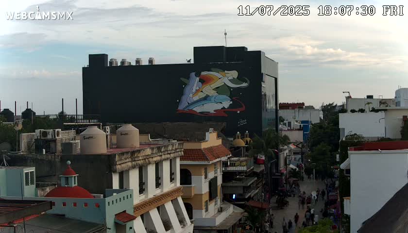 Playa del Carmen Avenue Quinta Avenida Live Cam - Solidaridad, Quintana Roo, Mexico