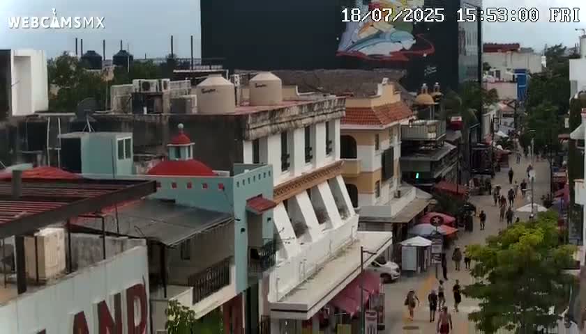 Playa del Carmen Avenue Quinta Avenida Live Cam - Solidaridad, Quintana Roo, Mexico