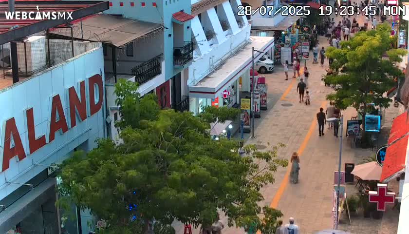 Playa del Carmen Avenue Quinta Avenida Live Cam - Solidaridad, Quintana Roo, Mexico