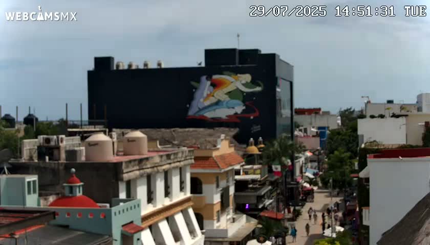 Playa del Carmen Avenue Quinta Avenida Live Cam - Solidaridad, Quintana Roo, Mexico