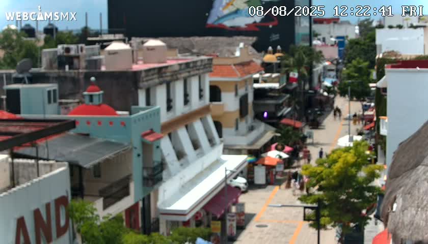 Playa del Carmen Avenue Quinta Avenida Live Cam - Solidaridad, Quintana Roo, Mexico