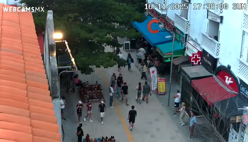 Playa del Carmen Avenue Quinta Avenida Live Cam - Solidaridad, Quintana Roo, Mexico