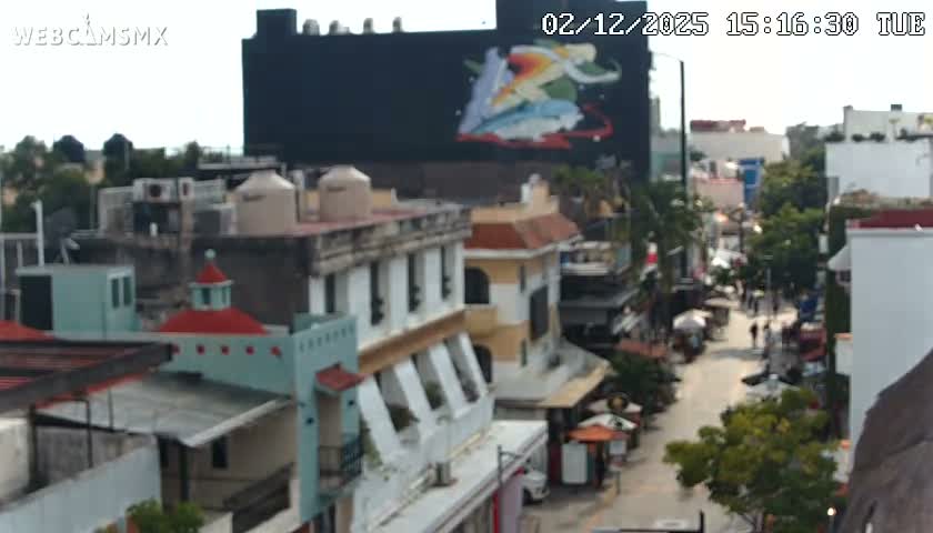 Playa del Carmen Avenue Quinta Avenida Live Cam - Solidaridad, Quintana Roo, Mexico