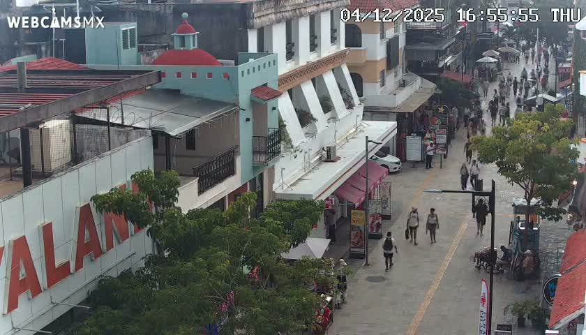 Playa del Carmen Avenue Quinta Avenida Live Cam - Solidaridad, Quintana Roo, Mexico