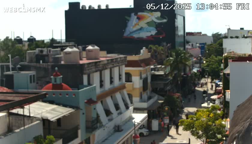 Playa del Carmen Avenue Quinta Avenida Live Cam - Solidaridad, Quintana Roo, Mexico