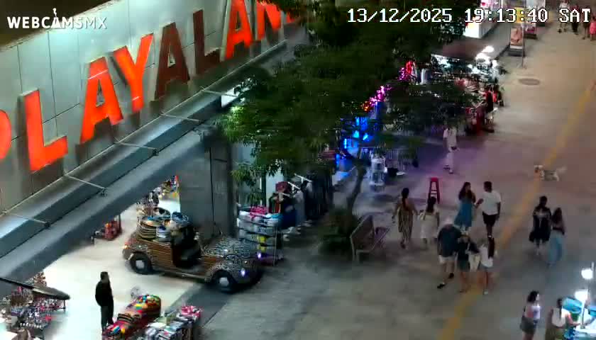 Playa del Carmen Avenue Quinta Avenida Live Cam - Solidaridad, Quintana Roo, Mexico