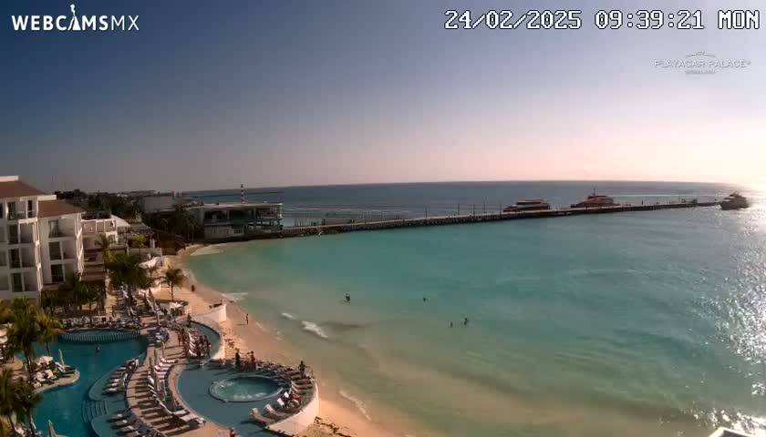 Playa del Carmen, Playa Playacar Beach Live Cam - Solidaridad, Quintana Roo, Mexico