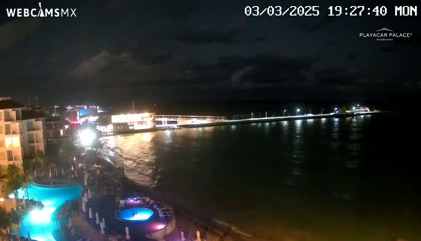 Playa del Carmen, Playa Playacar Beach Live Cam - Solidaridad, Quintana Roo, Mexico
