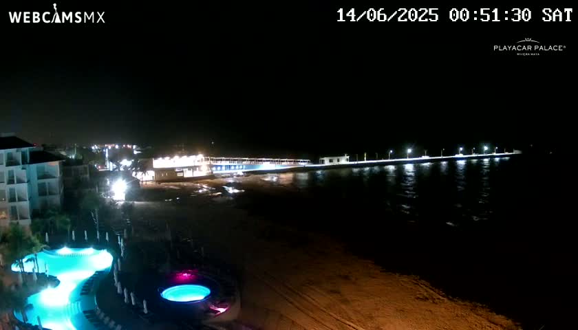 Playa del Carmen, Playa Playacar Beach Live Cam - Solidaridad, Quintana Roo, Mexico