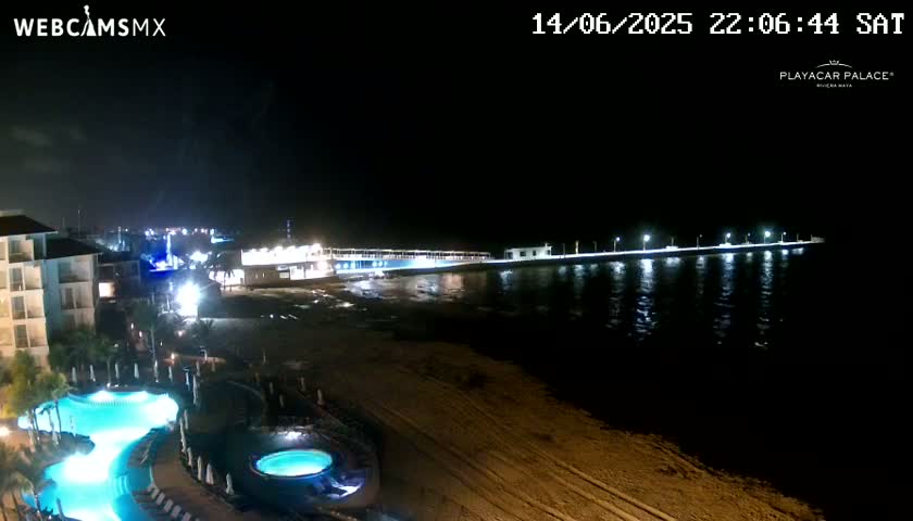 Playa del Carmen, Playa Playacar Beach Live Cam - Solidaridad, Quintana Roo, Mexico