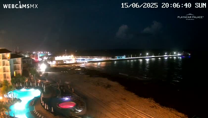 Playa del Carmen, Playa Playacar Beach Live Cam - Solidaridad, Quintana Roo, Mexico