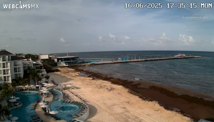 Playa del Carmen, Playa Playacar Beach Live Cam - Solidaridad, Quintana Roo, Mexico