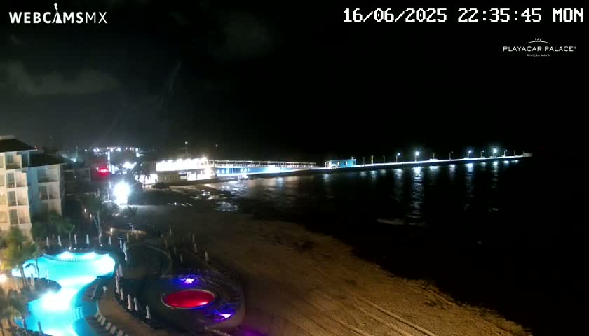 Playa del Carmen, Playa Playacar Beach Live Cam - Solidaridad, Quintana Roo, Mexico