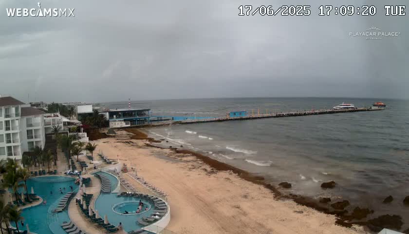 Playa del Carmen, Playa Playacar Beach Live Cam - Solidaridad, Quintana Roo, Mexico