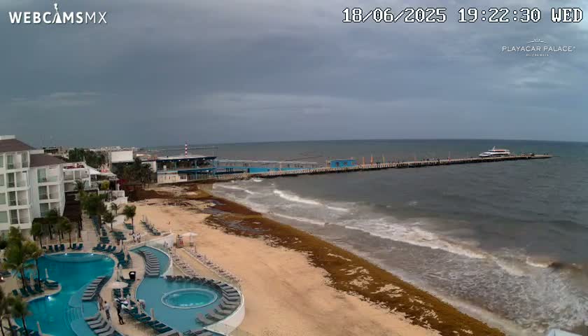 Playa del Carmen, Playa Playacar Beach Live Cam - Solidaridad, Quintana Roo, Mexico
