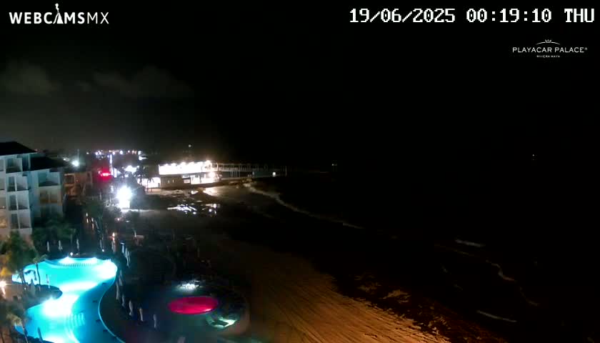 Playa del Carmen, Playa Playacar Beach Live Cam - Solidaridad, Quintana Roo, Mexico