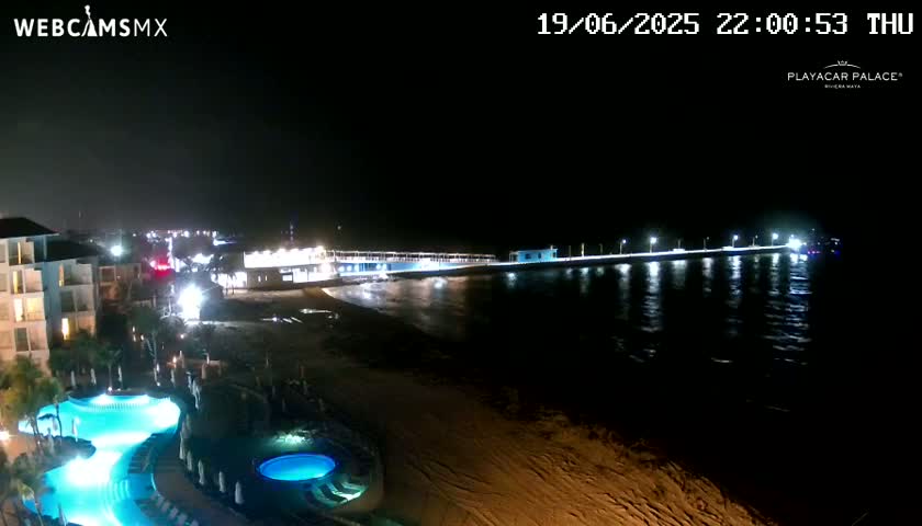 Playa del Carmen, Playa Playacar Beach Live Cam - Solidaridad, Quintana Roo, Mexico
