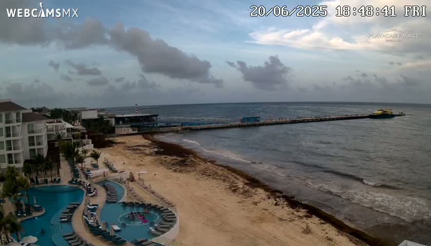 Playa del Carmen, Playa Playacar Beach Live Cam - Solidaridad, Quintana Roo, Mexico