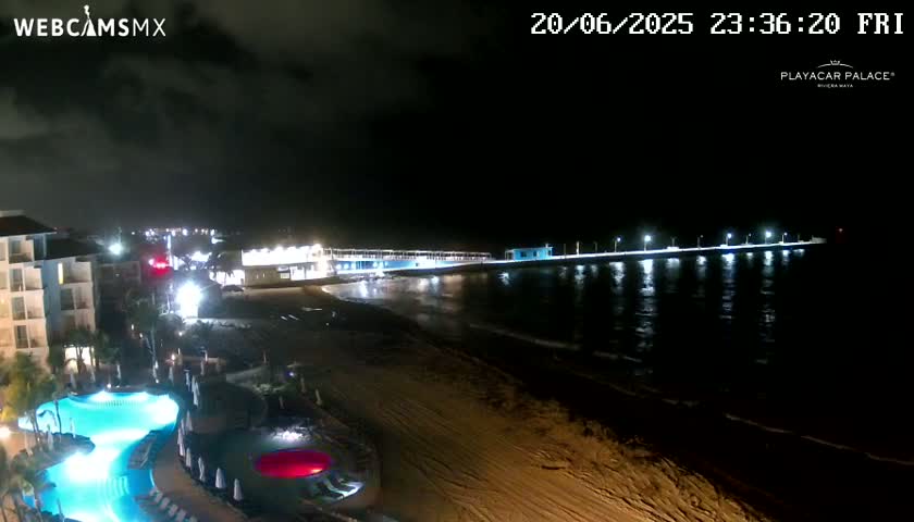 Playa del Carmen, Playa Playacar Beach Live Cam - Solidaridad, Quintana Roo, Mexico