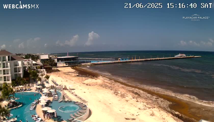 Playa del Carmen, Playa Playacar Beach Live Cam - Solidaridad, Quintana Roo, Mexico