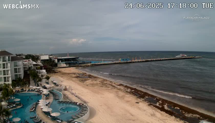 Playa del Carmen, Playa Playacar Beach Live Cam - Solidaridad, Quintana Roo, Mexico