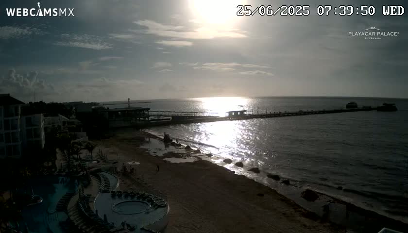 Playa del Carmen, Playa Playacar Beach Live Cam - Solidaridad, Quintana Roo, Mexico