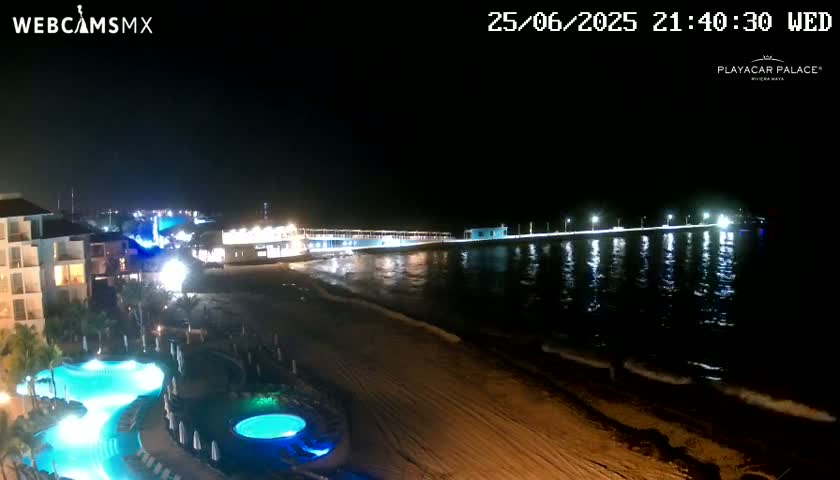 Playa del Carmen, Playa Playacar Beach Live Cam - Solidaridad, Quintana Roo, Mexico